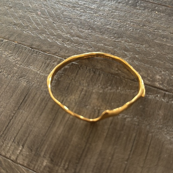 MONICA VINADER Amy Powney Wishbone Bangle 18k Gold Vermeil, Small, $298 - Picture 9 of 9